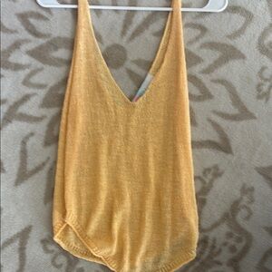 yellow free people beach cover up